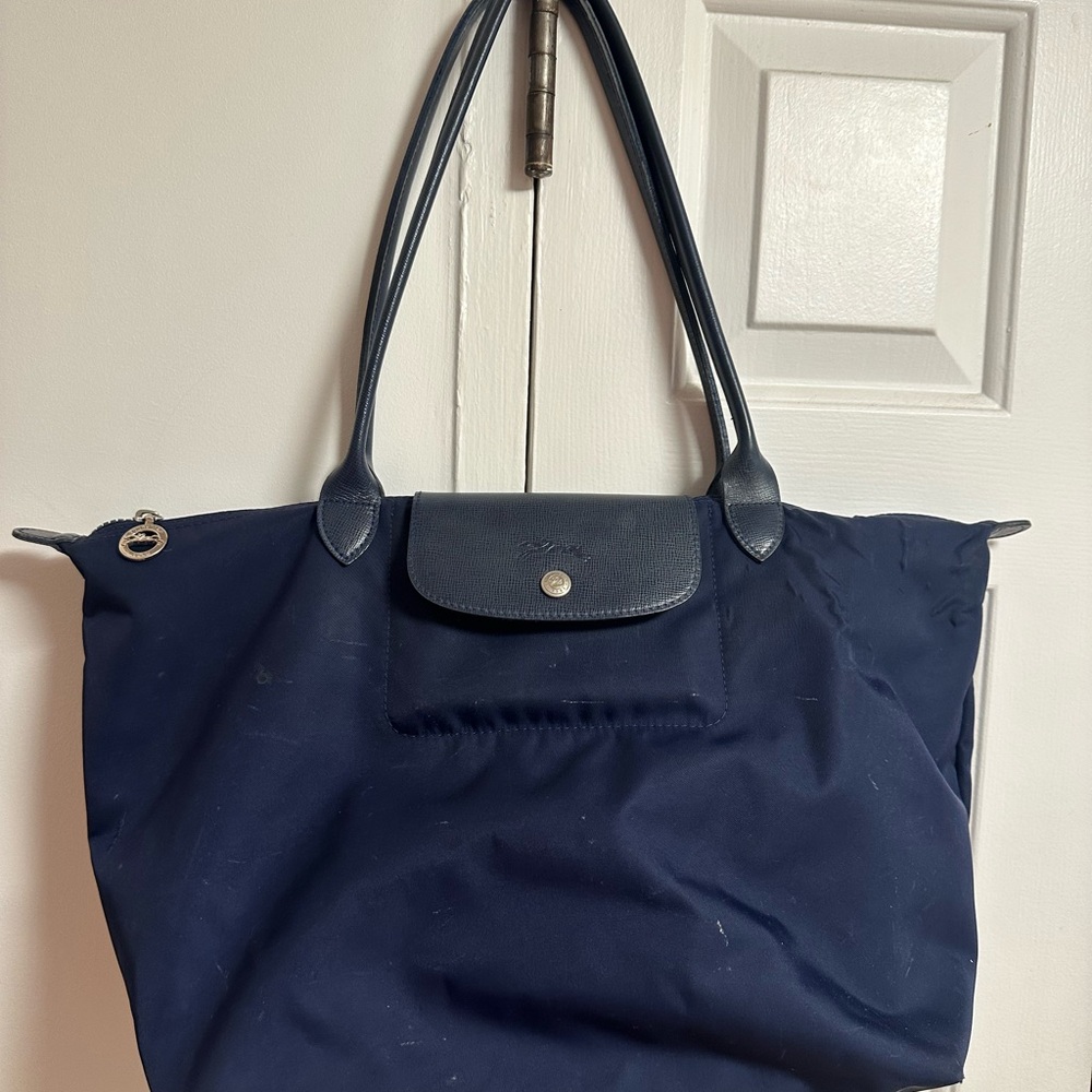 Longchamp Dark Blue Tote Bag